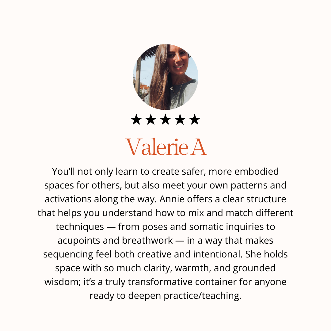 Annie Au Trauma Informed Yin yoga teacher training Sri lanka Yoga Alliance accredited