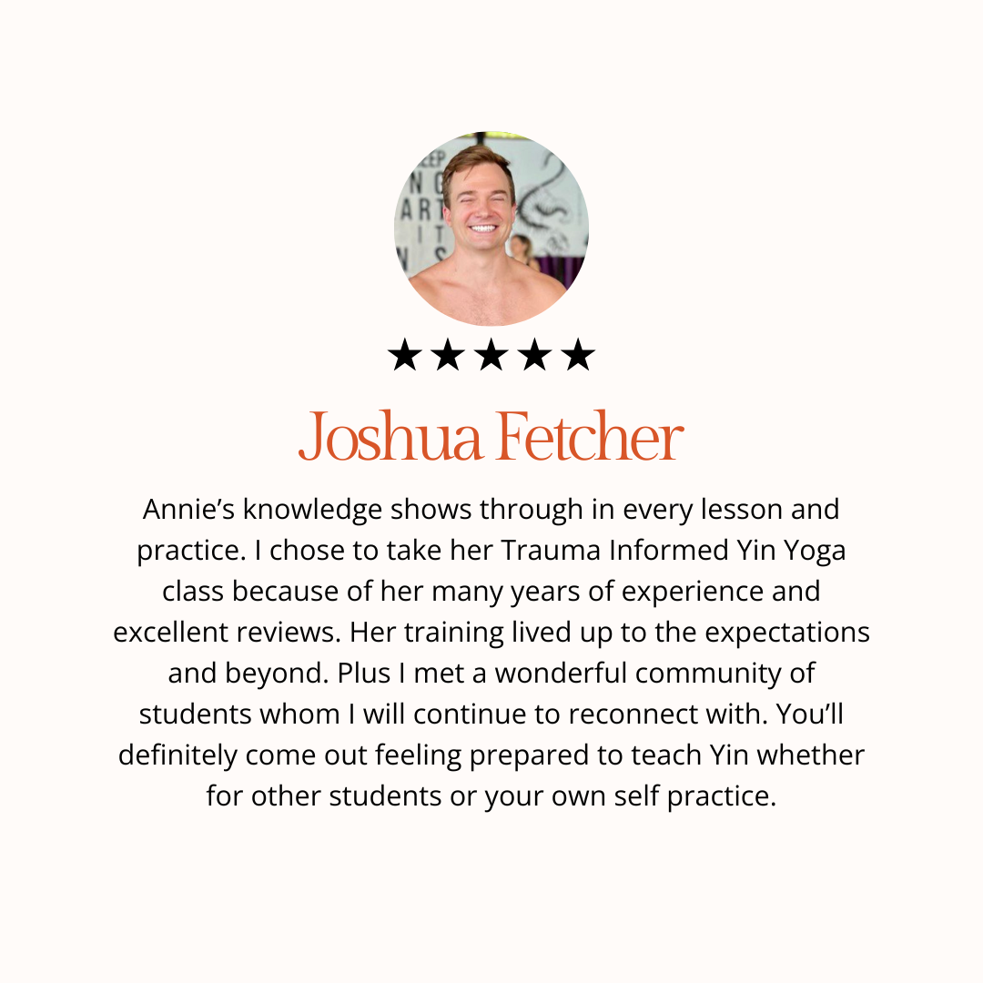 Annie Au Trauma Informed Yin yoga teacher training Sri lanka Yoga Alliance accredited